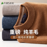 杉杉羊毛衫100%绵羊毛男重磅加厚秋冬保暖柔软贴身不扎抗起球毛衣
