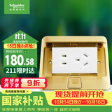 施耐德 五孔地插 带阻尼弹出式地面 地板插座铜质 (不含底盒)E226C10U