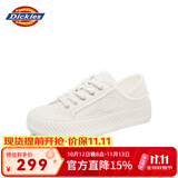 Dickies女士帆布鞋潮流休闲鞋子布鞋低帮百搭平底鞋 米色 37