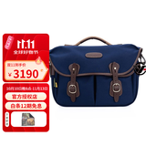 白金汉（Billingham）Hadley Pro 2020单反微单相机包单肩防水带内胆斜跨电脑包6升适用佳能哈苏索尼富士男女通勤摄影包 海军蓝帆布/巧克力皮505104-54