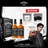杰克丹尼（Jack Daniels）美国田纳西州 调和型威士忌 黑标双支礼盒装500ml *2
