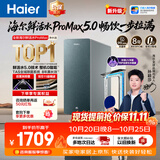 海尔（Haier）鲜活水ProMax5.0 反渗透1200G整机0阻垢家用净水器厨下龙头杀菌后置抑菌双守护双出水可直饮R302