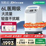 氧精灵6L升医用级制氧机吸氧机家用老人氧气机5L升级中重度缺氧