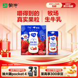 蒙牛纯甄「草莓果粒」风味酸奶211g*10盒 送礼礼盒