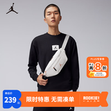 NIKE JORDAN 耐克AJ青少年腰包男女运动胸包户外跑步收纳包 纯白色 8/20【37*13*9cm 约4.3L】
