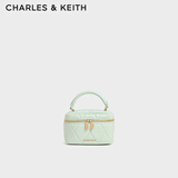CHARLES&KEITH菱格链条手提斜挎小方包盒子包包女包生日礼物送女友CK2-80782534 Mint Green薄荷绿色（新色） 小包