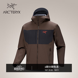 ARC'TERYX始祖鸟 GAMMA MX HOODY 防风 男子 软壳夹克 角豆棕/黑色/皇朝红 M