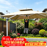 步步娇户外遮阳伞庭院伞大太阳伞罗马伞室外露台花园摆摊户外伞 【双杆】出口款：2.5M配500斤底座