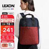 乐上（LEXON）双肩包女士背包14英寸笔记本电脑包旅行布艺定制情侣大学生书包