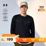 安德玛（Under Armour）UA秋冬男子圆领针织运动休闲长袖T恤1302355 黑色001 L