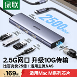 绿联Type-C转2.5G网卡扩展坞带网口USB3.2拓展坞RJ45网线转接口适用MacBook苹果电脑接口转换器笔记本