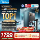 美的（Midea）星河5.0纯水版净水机器1200Gpro领航版【瞬时1400G】抑菌0阻垢剂 6年长效RO反渗透 家用厨下式净