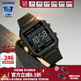 卡西欧（CASIO） 男表女表卡西欧手表男女情侣表学生时尚运动表太阳能双显电子表 W-221H-1BVPF深空纯黑（反显