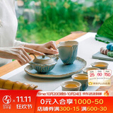 万仟堂整套茶具套装  陶瓷功夫茶具礼盒家居茶具套装家用高档送礼 清荷