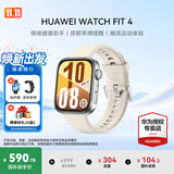 华为（HUAWEI）手表WATCH FIT 4【咨询享优惠】运动智能健康管理蓝牙通话轻薄NFC门禁交通支付送男女士朋友5Pro 悦动白丨送定制表带+精美表盘