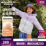 Skechers斯凯奇羽绒服三防科技新款男女大童保暖服L423K119/L424K094 （拼色）女童/浅雪青色/00EW 160