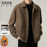 马克华菲（MARK FAIRWHALE）外套男秋冬季商务休闲夹克男士上衣服潮轻熟风男装 浅驼色 XL