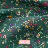 3号馆春季新款 纯棉布料 田园小碎花 斜纹印花布儿童床单手工全棉布料 绿意浓浓-1.6米宽一米价 一米 多拍不裁开