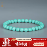 龍隐 国风绿松石手串男古风手链女优化菱镁矿文玩转运佛珠生日礼物 素珠 约6mm
