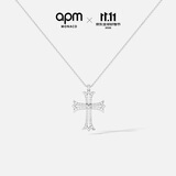 APM Monaco十字架可调节项链毛衣链女款轻奢送女生男友礼物【双十一抢先购】