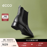 爱步（ECCO）靴子女 时尚潮流百搭冬季切尔西女靴牛皮革粗跟短靴女 型塑266503 黑色26650301001 （批次随机发货） 37