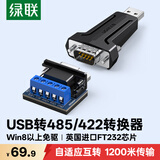 绿联USB转rs485/422串口转换器 九针串口电脑com口485通信线转接线 工业级FT232芯片80438