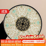 原和故宫敦煌圆形茶盘家用办公新款客厅简约干泡储水式小茶台茶具托盘