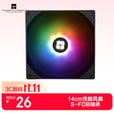 利民（thermalright）TL-C14C-S 黑色ARGB14cm机箱风扇 ARGB 风扇 支持神光同步 4PIN PWM 调速风扇