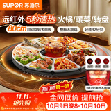 苏泊尔（SUPOR）多功能暖菜板 火锅+饭菜保温板 圆形加热菜板  80CM可旋转餐桌转盘  BZ80RH851J