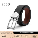爱步（ECCO）男士皮带 金属针扣腰带男 皮带 9105892 黑色/深棕色910589291157 100cm