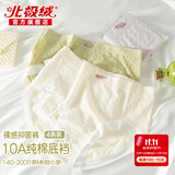 北极绒大码内裤女士200斤纯棉100%全棉抗菌档胖妹妹中高腰夏季无痕裤头