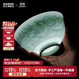景德镇影青陶瓷碗影青雕刻饭碗高温瓷十二生肖碗2026创意沙拉碗搬家礼物 影青雕刻十二生肖碗-龙