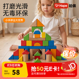 Hape大颗粒积木 彩虹拼搭颜色形状认知 手眼协调 儿童礼物早教1-3岁 40粒积木 高密度山毛榉 1-3Y