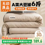 无印良品立体被子 A类30%大豆纤维四季被空调被夏被6斤200*230cm 【浅咖】
