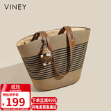 viney托特包包女包大容量轻奢手提编织草编包生日礼物高级感送女友老婆