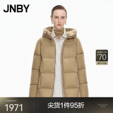 江南布衣（JNBY）【95白鹅绒】冬款连帽羽绒服A型廓形休闲简约日常通勤5X0C10200 269/绿卡其 XS