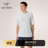 ARC'TERYX始祖鸟 CORMAC LOGO SS 透气 男子 速干短袖T恤 Atmos Heather/原子灰 L
