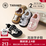 泰兰尼斯秋季学步鞋男童女宝宝包头运动机能鞋软底婴儿鞋白/黑25