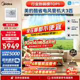 美的中央空调风管机一拖一 酷省电 3匹 电量可视化 客厅 双排铜管 一价全包 KFR-75T2W/B3-KS(1)