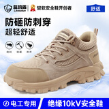 蓝鸥盾劳保鞋男透气耐磨绝缘电工防砸防刺穿安全工地工作鞋D1122TKB 42