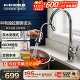 科勒（KOHLER） 厨房龙头抽拉式水槽龙头洗碗厨盆洗菜盆洗手池冷热水龙头防飞溅 性价比款抽拉式21366T