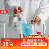 乐扣乐扣（LOCK&LOCK）人鱼线塑料运动水杯便携水壶带刻度提手男女水杯子520ML淡蓝色