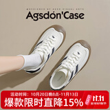 奥古狮登（Agsdon）德训鞋女秋季新款拼接透气学院风鞋子女百搭休闲板鞋女鞋 米蓝 37