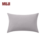 MUJI水洗棉 枕套 纯棉全棉枕头套枕巾 灰色×灰色条纹 48×74cm