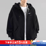 耐克（NIKE） 夹克男士 26秋季新款跑步运动服休闲宽松上衣针织连帽外套 521574-010/经典款/小logo  L (175/92A)