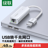 绿联USB3.0转接网口千兆有线网卡转RJ45网口 网线转接头【编织款】 适用笔记本台式机外置扩展坞转换器