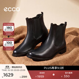 爱步（ECCO）靴子女 时尚潮流百搭冬季切尔西女靴牛皮革粗跟短靴女 型塑266503 黑色26650301001 （网面内里） 37