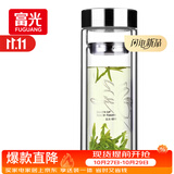 富光双层玻璃杯 高硼硅玻璃泡茶杯子 茶水分离杯 带茶隔商务水杯男士