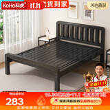科虎【顺丰入户】铁艺床双人1.8*2米家用铁架床加厚钢架床 黑床板简尾【严选推荐款】 1.5*1.9/2.0m【默认内径2.0】