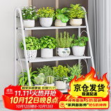 蜗家花架铁艺客厅室内阳台落地式多层置物架简约现代阶梯花盆架
